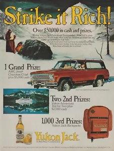 1977 Yukon Jack Liqueur - Jeep Cherokee Chief - Sweepstakes Promo Print Ad Photo - Picture 1 of 1