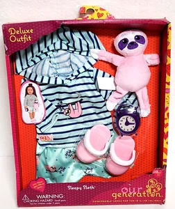 Our Generation Sleepy Sloth Pajama Outfit with Soft Plush for 18" Dolls - Picture 1 of 2