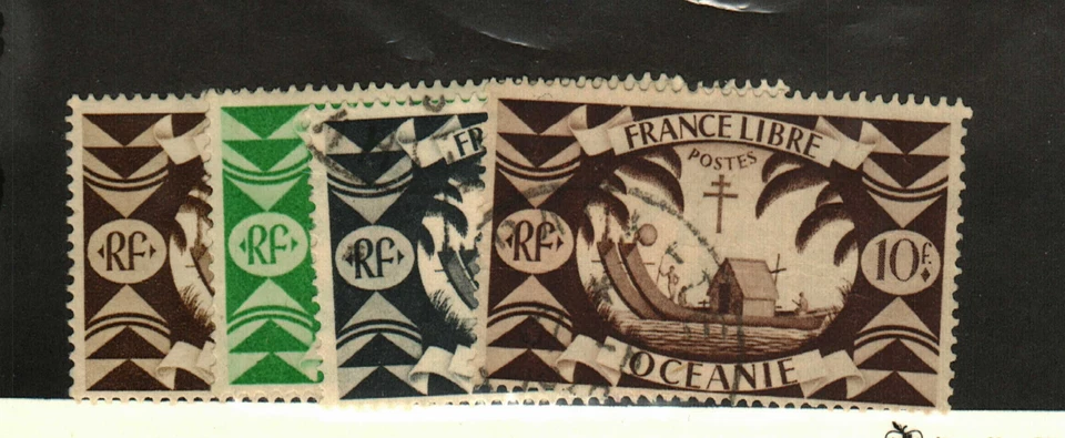 French Polynesia #136, 138 MH, 144, 148 used - Image 1 of 1