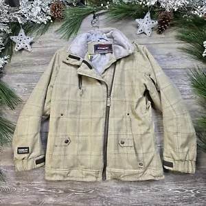 Karbon Thermolite Snowboard Ski Jacket Brown Fleece Lined Size 14 Women’s - Picture 1 of 21