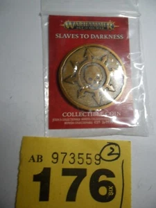 Warhammer 40k Collectible Coin Sigmar Chaos Slaves to Darkness rare limited Y176 - Picture 1 of 2