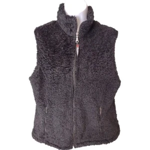 Cabela's Polartec Vest Woman's Large Soft Full Zip Black Pockets Sleeveless - Picture 1 of 8
