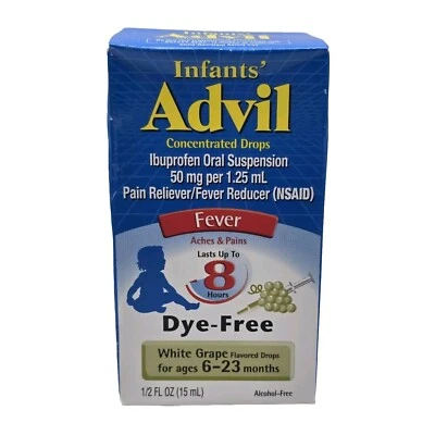 Infants' Advil Concentrated Drops Grape 0.5oz Oral Suspension Ibuprofen Exp12/25 - Image 1 of 3