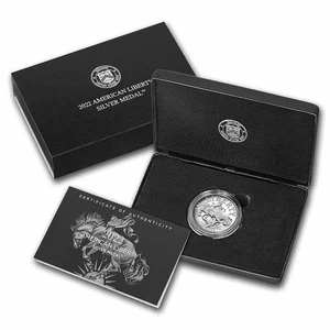 2022-P Silver American Liberty Medal Proof (w/Box & COA) - Picture 1 of 3