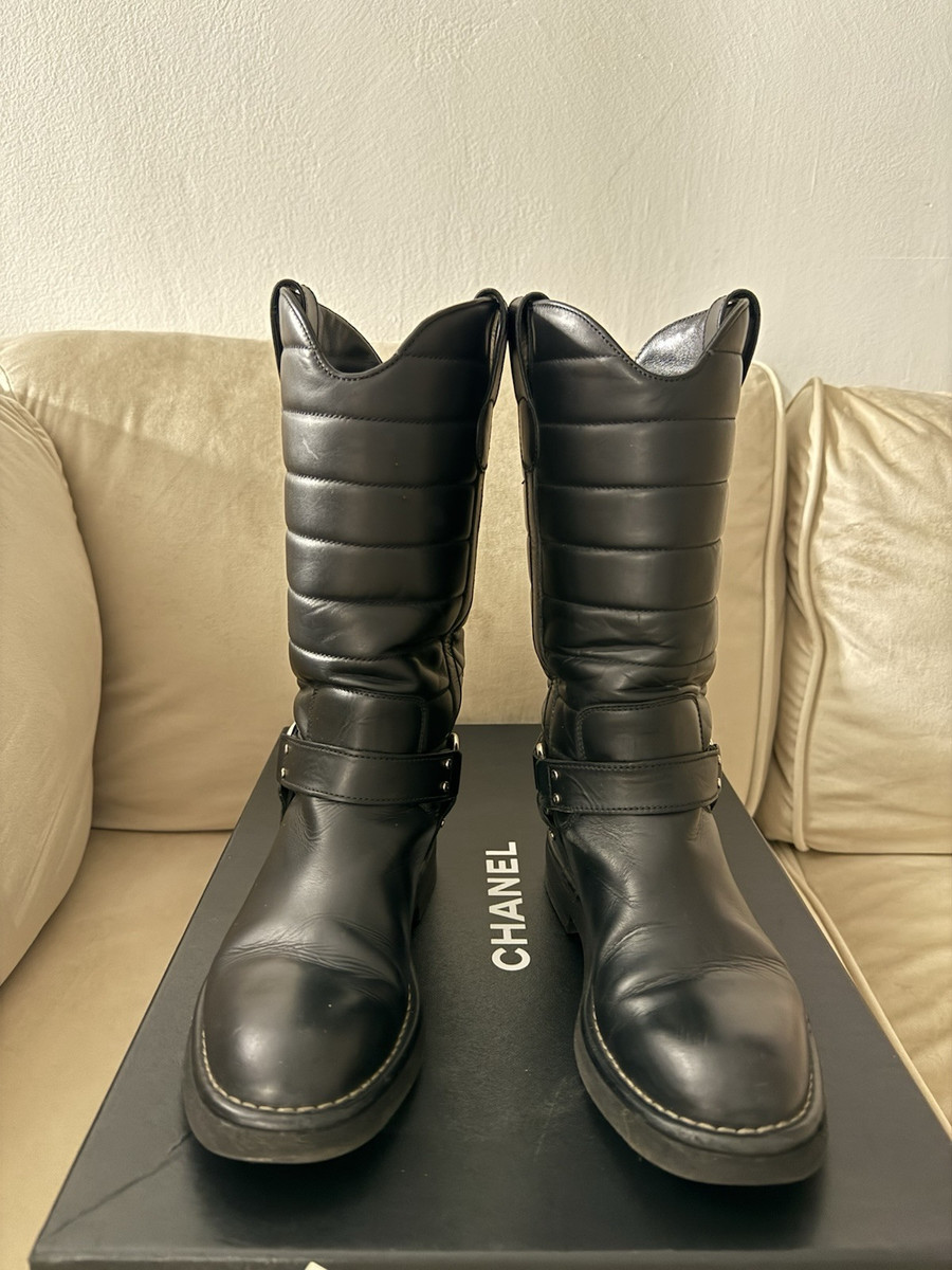 CHANEL Low (1-1.9 in) Heel Height Knee High Boots for Women CHANEL Low (1-1.9 in) Heel Height Knee High Boots for Women