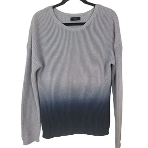 Tahari Ombre Sweater Medium Womens Blue Long Sleeve Crew Neck Pullover Top - Picture 1 of 6