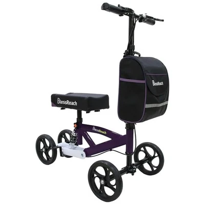 Andador de scooter BlessReach joelho, modelo WB-2202 dirigível e dobrável roxo 2242Z - Imagem 1 de 4