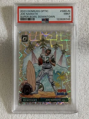 Donruss Optic Joe Namath Super Bowl Downtown 2023 #SBDJN PSA 9 Foto 1 de 2