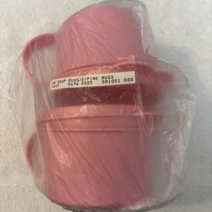 (2) Tupperware Mikrowelle Crystalwave PLUS Suppentasse 2 Tassen / 500ml in Rosa Neu - Bild 1 von 2