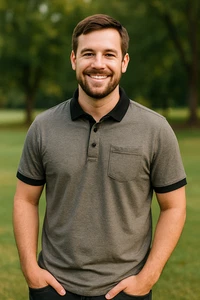 Michael Kors Poloshirt Herren klein blau gestreift 95% Baumwolle Freizeit Designer " - Bild 1 von 10