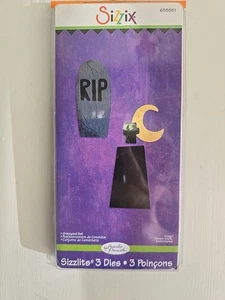 NUEVO Juego de cementerio Sizzix Sizzlets 655551 de Brenda Pinnick Crescent Moon Grave - Imagen 1 de 5