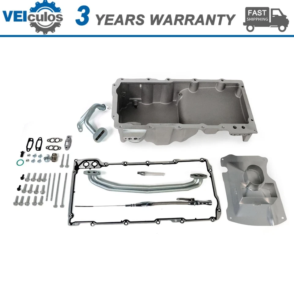 Front Wet Sump Retrofit Engine Oil Pan 81076 for Chevy LS1 LS2 LS3 LSX 4.8L-6.2L Foto 1 de 4
