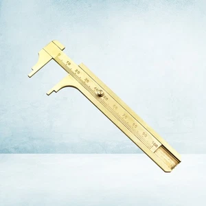 Pinza Vernier antigua 100 m cobre calibre Vernier escala mini latón - Imagen 1 de 11