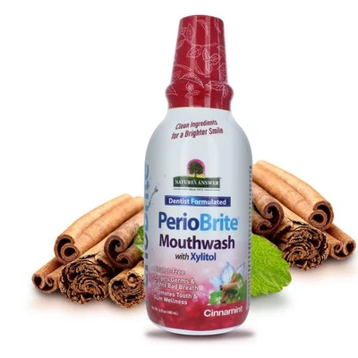 Nature's Answer Periobrite Cinnamint Mouthwash 2 Pack Fluoride Free Dental He... - Image 1 of 4