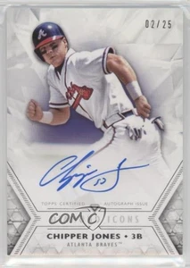 2018 Topps Diamond Icons Auto/25 Chipper Jones #AC-CJ Auto Salón de la fama - Imagen 1 de 3