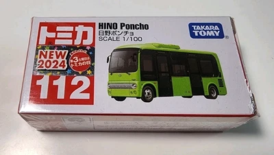 Poncho Takara Tomy Tomica #112 verde HINO mini autobús 1/100 diecast/plástico en caja Foto 1 de 4