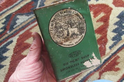 Polvo antiguo Du Pont a granel sin humo para escopetas estaño - Wilmington Delaware Foto 1 de 4