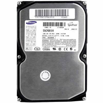 Samsung Sv2001h Hard Disk HDD Ide 20gb 3,5 " Pata Eide Hard Rigid Refurbished - Image 1 of 2