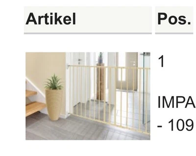 Impag Treppenschutzgitter 70-109cm, Creme NEU - Bild 1 von 2