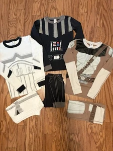Hanna Andersson Star Wars Pajamas Size 12/150 Set Of 3- Darth Vader Mandalorian - Picture 1 of 9