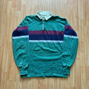 Vintage 80s LL Bean Rugby Polo Shirt Horizontal Stripe Colorblock USA Size XXL! - Bild 1 von 6