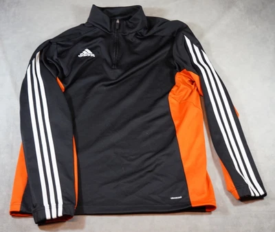 Chaqueta de Pista Adidas Climacool Para Hombre Negra Naranja Cuarto Cremallera L Tres Rayas Foto 1 de 4