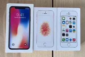 Apple iPhone X 64GB, SE 16 GB i 5S 16GB puste pudełka tylko z elementami wewnętrznymi itp. - Zdjęcie 1 z 7