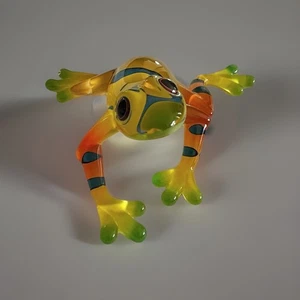 Bunter mundgeblasener Glas Regen Wald Frosch Glas Baron 3-4 Zoll wunderschön! - Bild 1 von 12