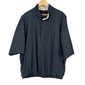 Footjoy Dryjoys Windbreaker Pullover Short Sleeve Golf Jacket Mens Black XL - Picture 1 of 9