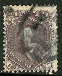 Sc #70/78 6 PT STAR Fancy Cancel 24 Cent Washington 1861-62 Civil War US 24F36 - Picture 1 of 2