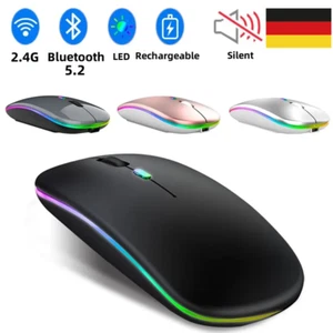 PC Maus Kabellos USB Wireless Mouse Computer Notebook Laptop Funkmaus Aufladbar - Bild 1 von 17