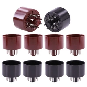 8Pin Tube Socket Bakelite Tube Base For 6CA7 6L6 6V6 EL34 6SN7 Tube Amp 10PCS - Picture 1 of 10