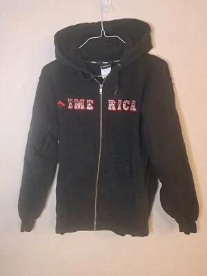 Emerica Men's Medium Zip Up Black Long Sleeve Hoodie - Image 1 of 4