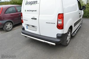 Rear Bumper Bar For Peugeot Partner Tepee 08-16 Stainless Steel Polished Guard - Bild 1 von 8