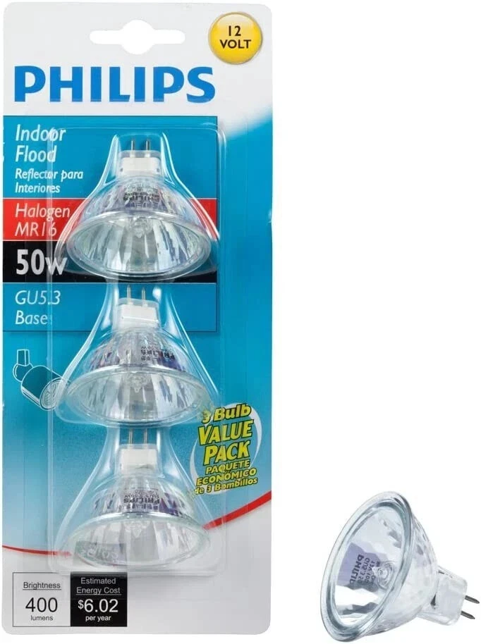 Philips 415802 Indoor / Landscape Flood 50-Watr MR16 12-Volt Light Bulb - Image 1 of 1
