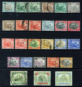 FEDERATED MALAY STATES 1904-22 Tigers Wm Mult Crown CA SG 27 to SG 50 VFU & MINT - Picture 1 of 2