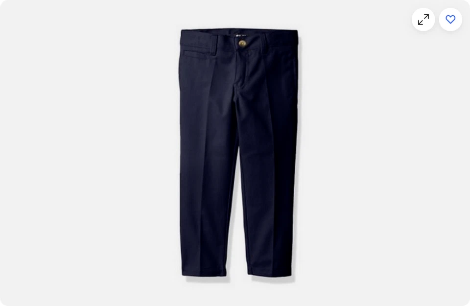 Pantalón chino French Toast para niños cintura recta ajustable rodillas eléctricas (AZUL MARINO, 5) NUEVO CON ETIQUETAS Foto 1 de 1