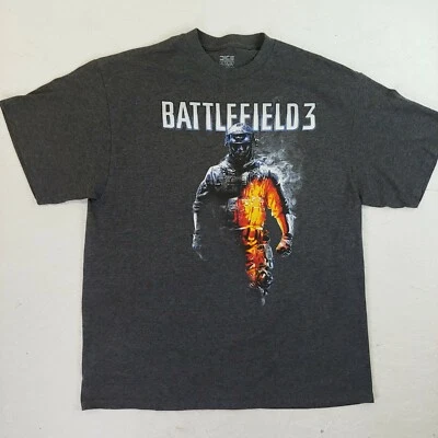 Camiseta Battlefield 3 XL dados cosas EA videojuego promoción soldado de guerra operaciones en llamas Foto 1 de 4