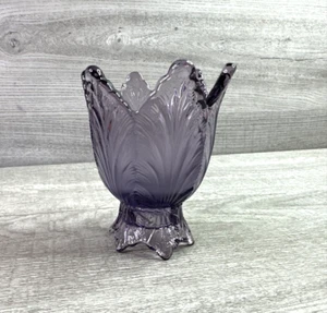 Fenton Amethyst Purple Glass 2 Way Tulip Votive & Taper Candle Holder - Picture 1 of 9