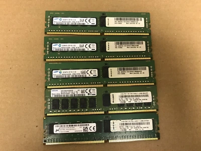 LOTE DE 5 8GB DDR4-2133P PC4-2133P RDIMM ECC Servidor Memoria RAM Foto 1 de 2