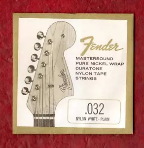 2 X Fender Nylon White Tie On .032 Gauge Classical 2nd Strings, FREE POSTAGE - Bild 1 von 1