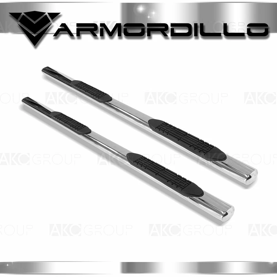 Fits 17-18 Ford F-450 Super Duty Crew Cab Pickup 4" Oval Step Bar Polished - Image 1 of 1