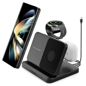 For Samsung Galaxy Z Fold 5 4 6 Galaxy Watch Buds2 Wireless Charger Holder Stand - Photo 1 sur 13