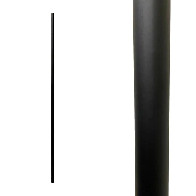 DECOREX HARDWARE Iron Balusters 5/8" Round x 44" Long Classic, Hollow - 30pcs - Satin Black DH-28