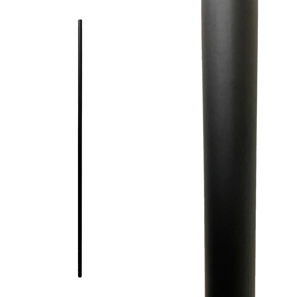 DECOREX HARDWARE Iron Balusters 5/8" Round x 44" Long Classic, Hollow - 30pcs - Satin Black DH-28