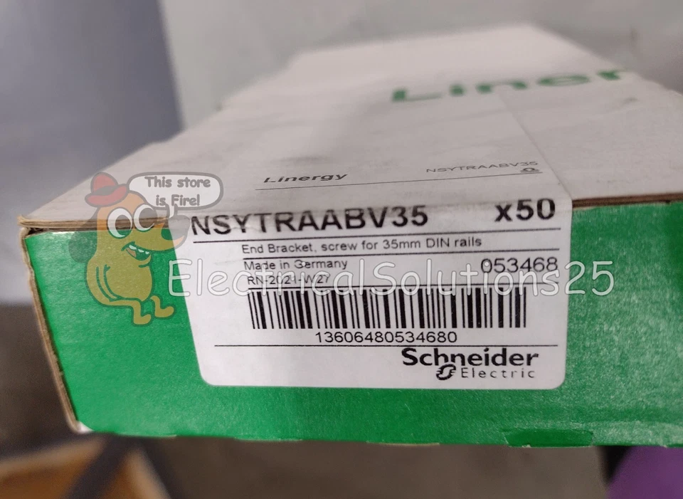 NEW of Schneider Electric NSYTRAABV35 End Bracket - Box of 50 - Free Ship - Image 1 of 4