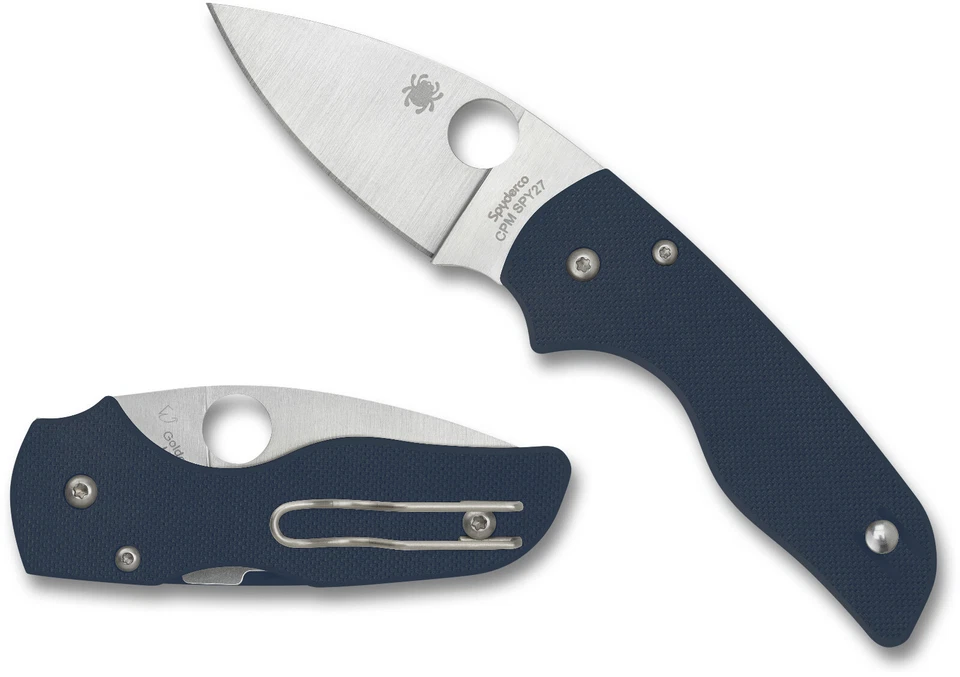Spyderco Lil Native Cobalt Blue 2.42 Inch Plain Satin Clip Point SPC230GPCBL