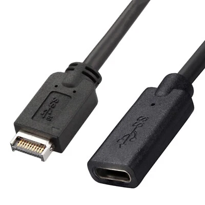 USB 3.1 Type-E 20Pin Male to Type-C Female Desktop Board Hard Disk Adapter Cable - Image 1 of 4