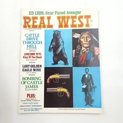 Vintage Real West Magazine Agust 1969.  Lost Golden Eagle Mine. Foto 1 de 2