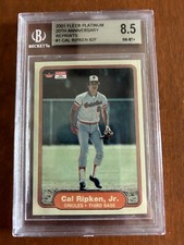 2001 Fleer Platinum 20th Anniversary Reprtins #1 Cal Ripken 82F Grade 8.5
